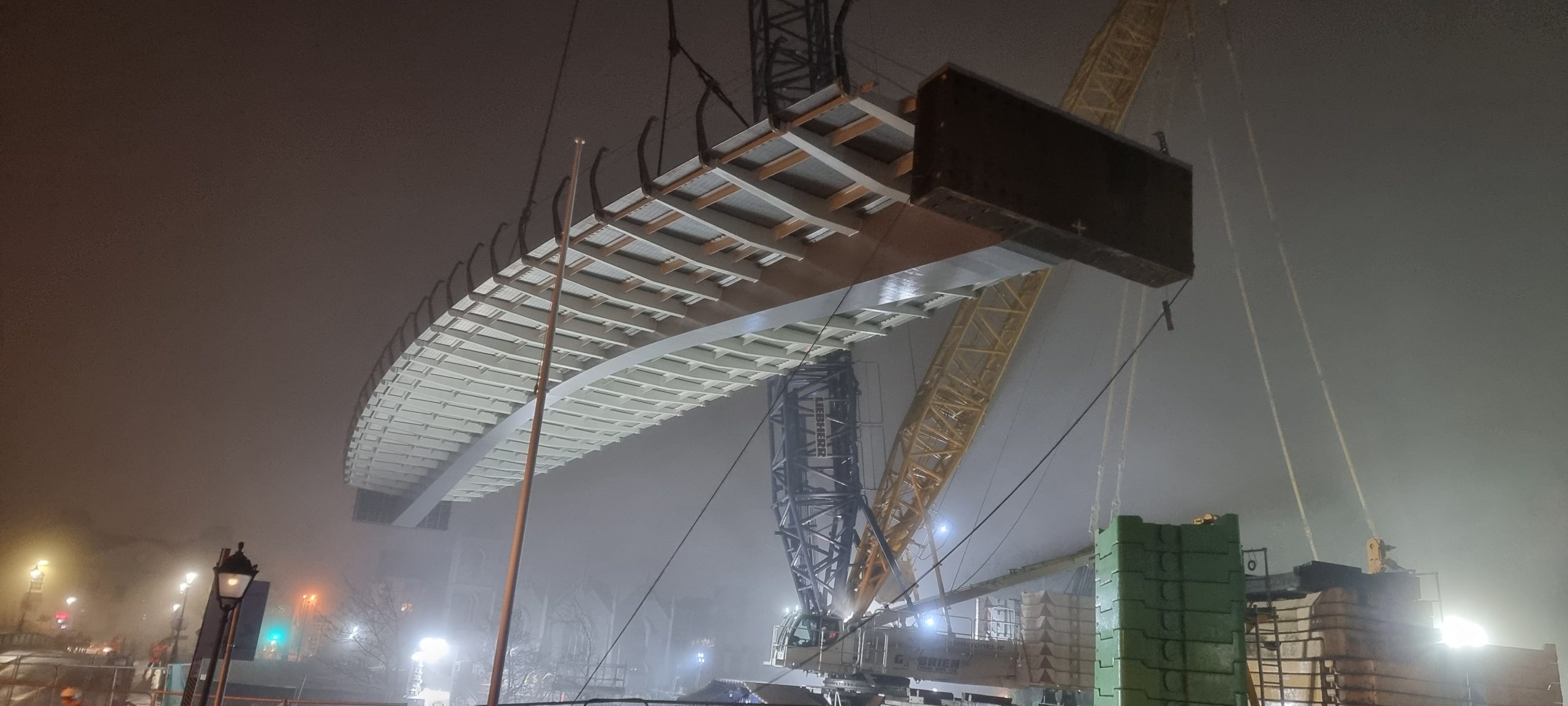 New Salmon Weir Bridge lifted into place AtkinsRéalis